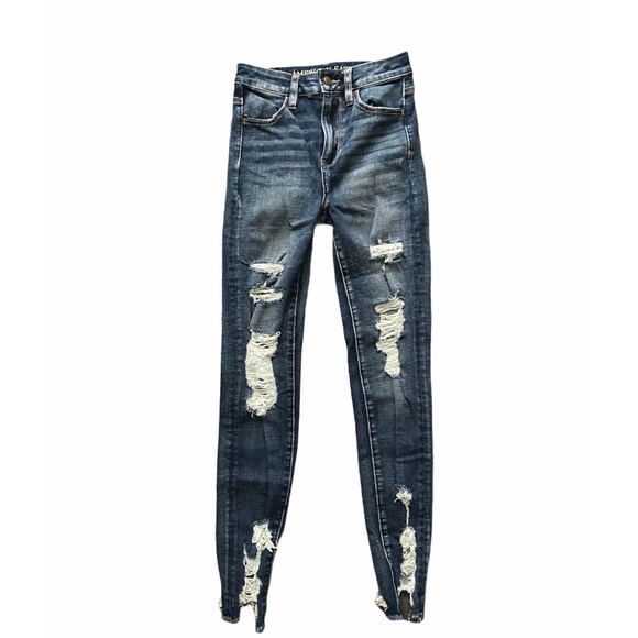 American Eagle Outfitters Denim - AE High Waisted Distressed Skinny Jeans